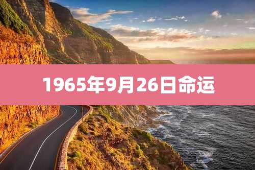 1965年9月26日命运