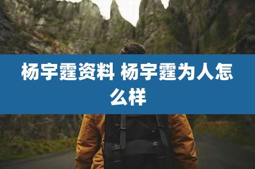 杨宇霆资料 杨宇霆为人怎么样