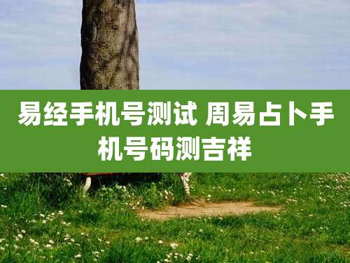 易经手机号测试 周易占卜手机号码测吉祥