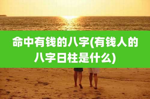 命中有钱的八字(有钱人的八字日柱是什么)