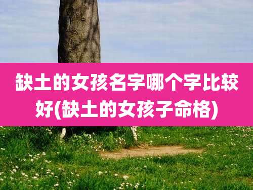 缺土的女孩名字哪个字比较好(缺土的女孩子命格)