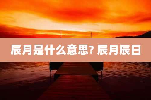 辰月是什么意思? 辰月辰日