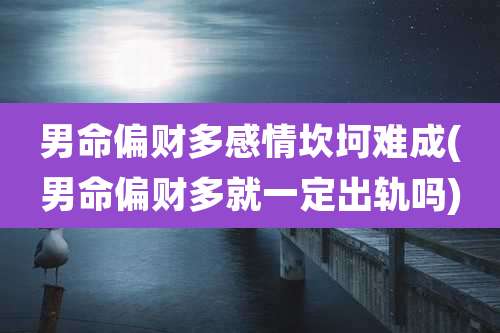 男命偏财多感情坎坷难成(男命偏财多就一定出轨吗)