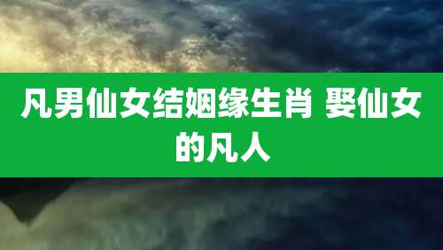 凡男仙女结姻缘生肖 娶仙女的凡人