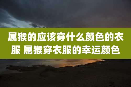 属猴的应该穿什么颜色的衣服 属猴穿衣服的幸运颜色