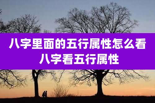 八字里面的五行属性怎么看 八字看五行属性