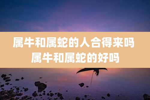 属牛和属蛇的人合得来吗 属牛和属蛇的好吗