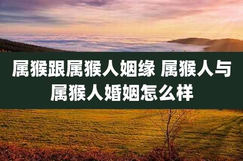 属猴跟属猴人姻缘 属猴人与属猴人婚姻怎么样