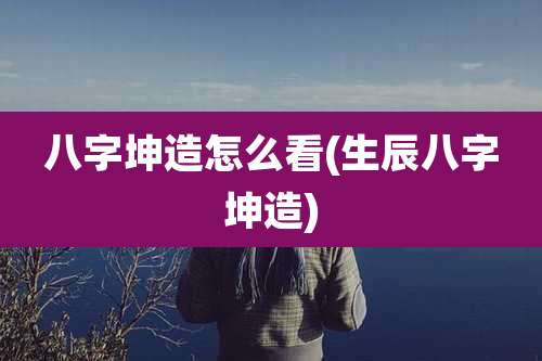 八字坤造怎么看(生辰八字坤造)