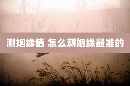 测姻缘值 怎么测姻缘最准的