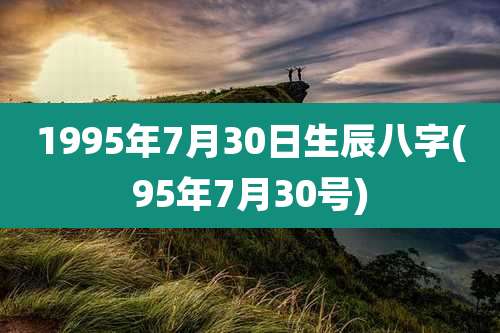 1995年7月30日生辰八字(95年7月30号)