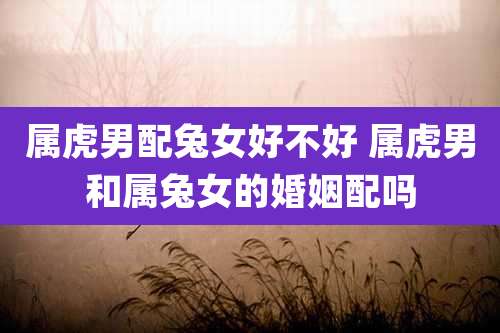 属虎男配兔女好不好 属虎男和属兔女的婚姻配吗