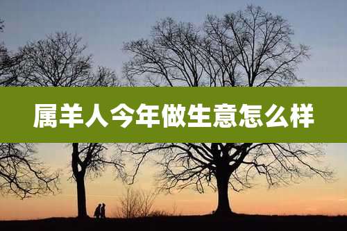 属羊人今年做生意怎么样