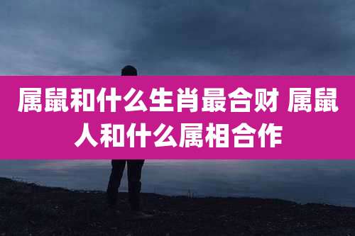 属鼠和什么生肖最合财 属鼠人和什么属相合作