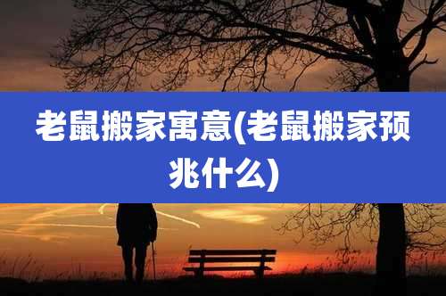 老鼠搬家寓意(老鼠搬家预兆什么)