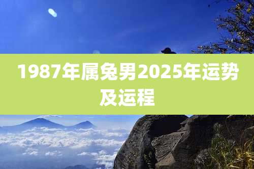1987年属兔男2025年运势及运程