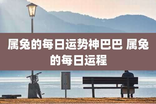 属兔的每日运势神巴巴 属兔的每日运程