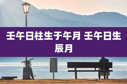 壬午日柱生于午月 壬午日生辰月