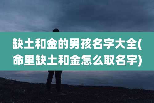 缺土和金的男孩名字大全(命里缺土和金怎么取名字)