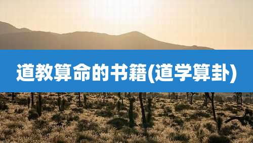 道教算命的书籍(道学算卦)