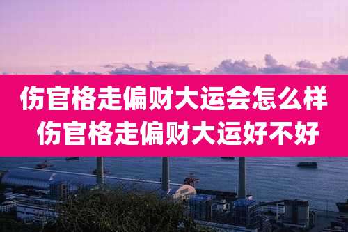 伤官格走偏财大运会怎么样 伤官格走偏财大运好不好