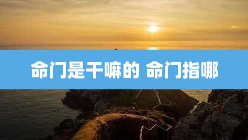 命门是干嘛的 命门指哪