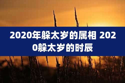 2020年躲太岁的属相 2020躲太岁的时辰
