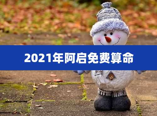 2021年阿启免费算命