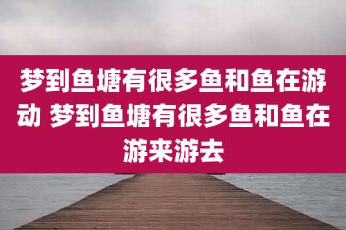 梦到鱼塘有很多鱼和鱼在游动 梦到鱼塘有很多鱼和鱼在游来游去
