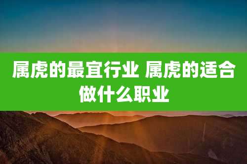 属虎的最宜行业 属虎的适合做什么职业