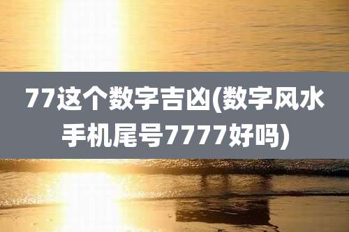 77这个数字吉凶(数字风水手机尾号7777好吗)