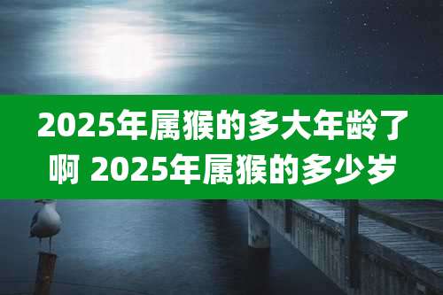 2025年属猴的多大年龄了啊 2025年属猴的多少岁
