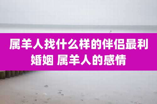 属羊人找什么样的伴侣最利婚姻 属羊人的感情