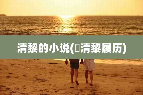 清黎的小说(禇清黎履历)