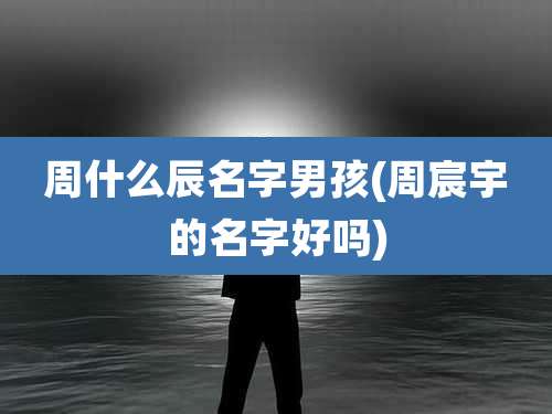 周什么辰名字男孩(周宸宇的名字好吗)