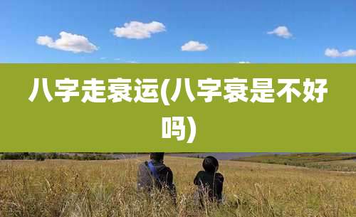 八字走衰运(八字衰是不好吗)