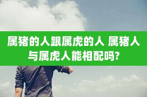 属猪的人跟属虎的人 属猪人与属虎人能相配吗?