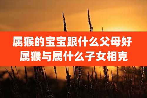 属猴的宝宝跟什么父母好 属猴与属什么子女相克