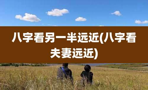 八字看另一半远近(八字看夫妻远近)