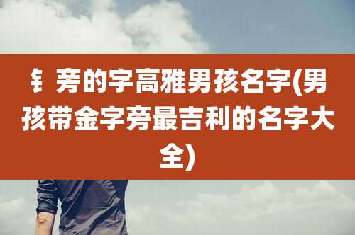钅旁的字高雅男孩名字(男孩带金字旁最吉利的名字大全)