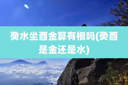 癸水坐酉金算有根吗(癸酉是金还是水)
