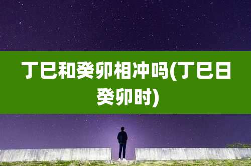 丁巳和癸卯相冲吗(丁巳日 癸卯时)