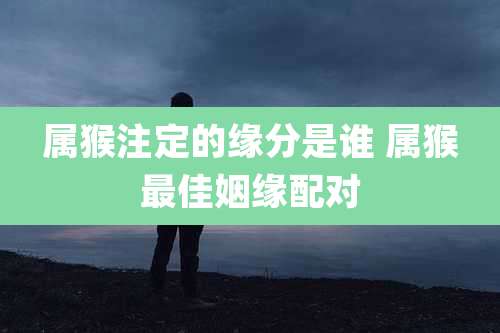 属猴注定的缘分是谁 属猴最佳姻缘配对