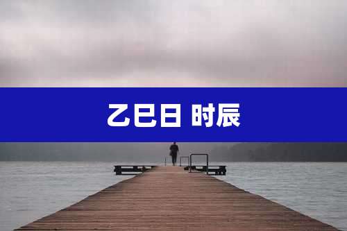 乙巳日 时辰
