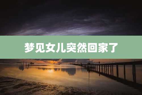梦见女儿突然回家了