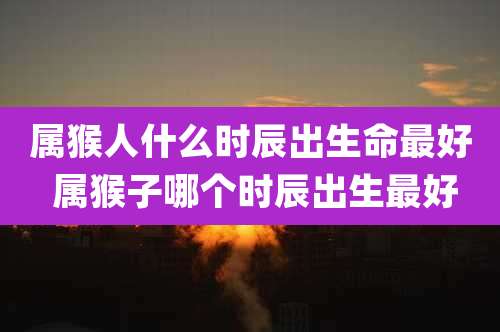 属猴人什么时辰出生命最好 属猴子哪个时辰出生最好