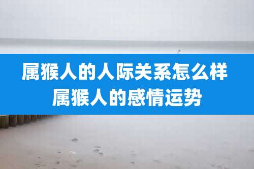 属猴人的人际关系怎么样 属猴人的感情运势