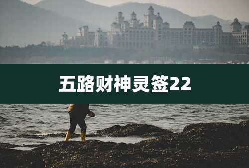 五路财神灵签22