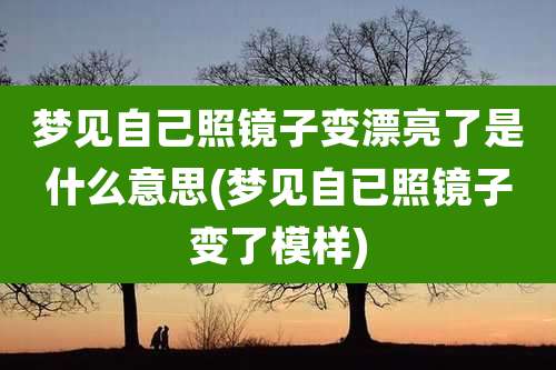 梦见自己照镜子变漂亮了是什么意思(梦见自已照镜子变了模样)