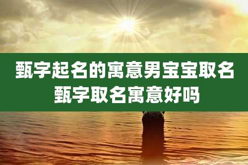 甄字起名的寓意男宝宝取名 甄字取名寓意好吗